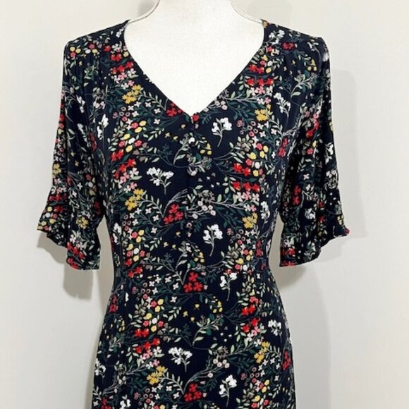 Walker & Wade Alana Maxi Dress in Black Floral Boho Retro Resortwear Travel Sm - Picture 3 of 9
